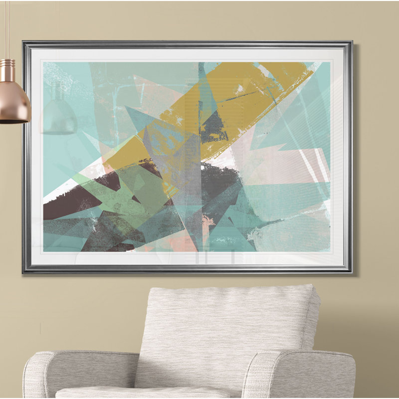 « color patches ii »-reproduction d’art sur toile, H 30 po x l 45 po x P 1,5 po, Cadre argenté