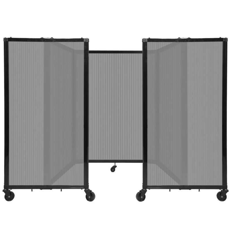 Cloison murale en polycarbonate 360, H 48 po x l 102 po, Gris clair