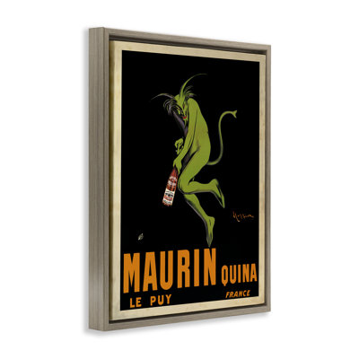 Vintage Advertisement with Monster Gray Framed Floater Canvas Wall Art, design by Marcello Nizzoli