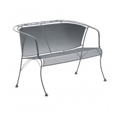 Briarwood Barrel Wrought Iron Garden Bench by Woodard