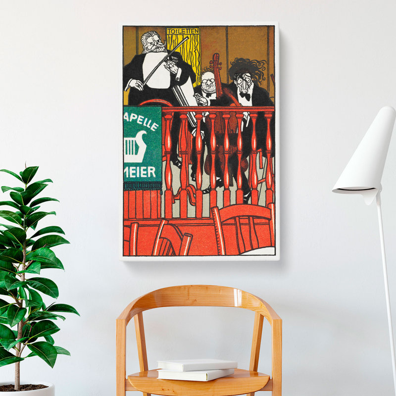 Salon Orchestra Meier by Moriz Jung - Wrapped Canvas Painting, 76cm H x 50cm W x 3cm D