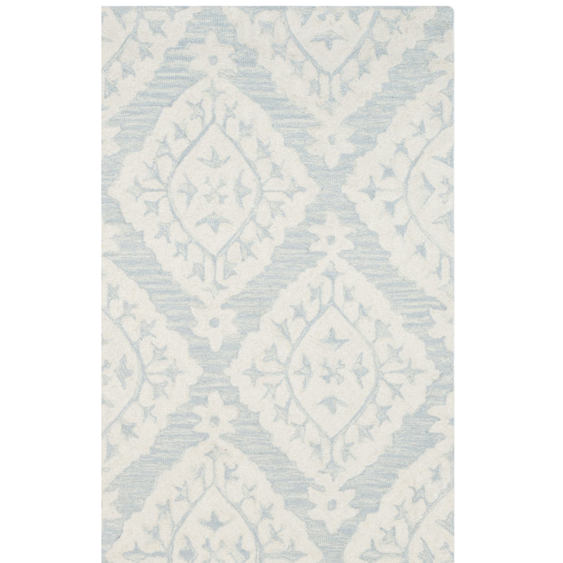 Tapis damassé en laine Anik, Tapis de couloir 2 pi 3 po x 7 pi