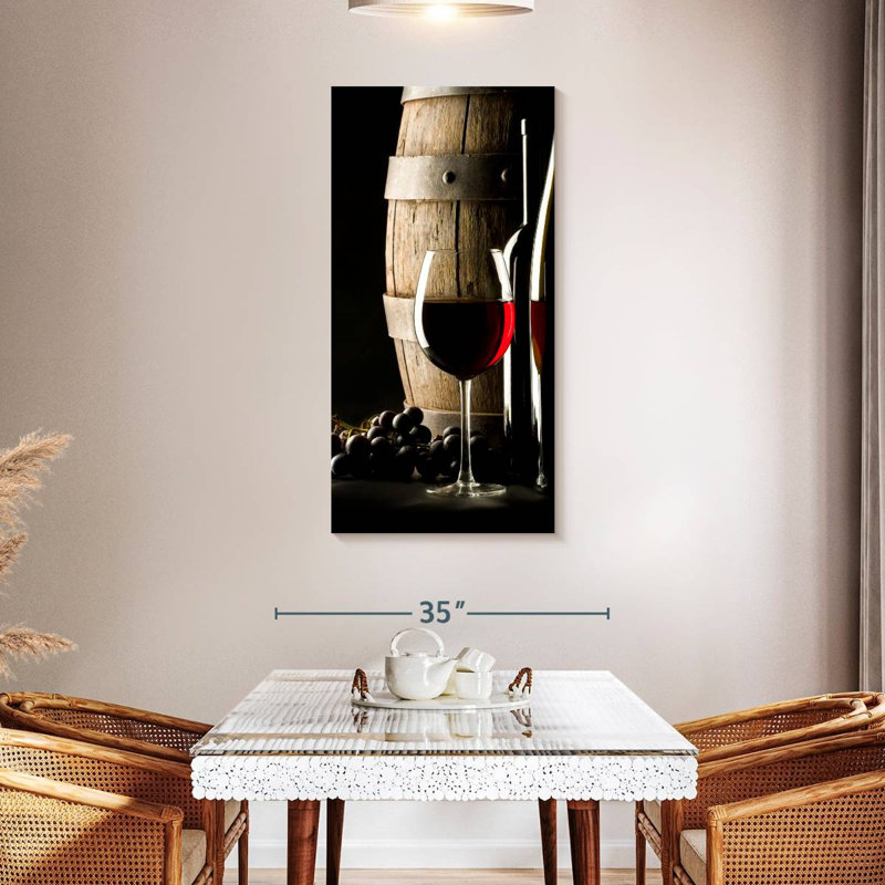 Impression sur toile Cabernet Wine, H 48 po x l 24 po x P 1,25 po