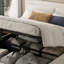 Velvet Upholstered Bed With Hydraulic Storage - 3Ft (90Cm)-1288014282-1288014262