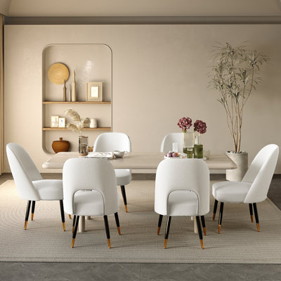 Modern Dining Chair With Metal Legs