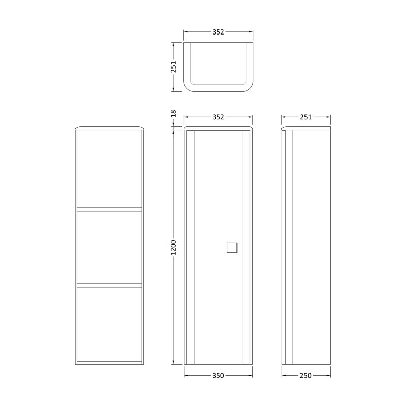 Sarenna Linen Cabinet, White