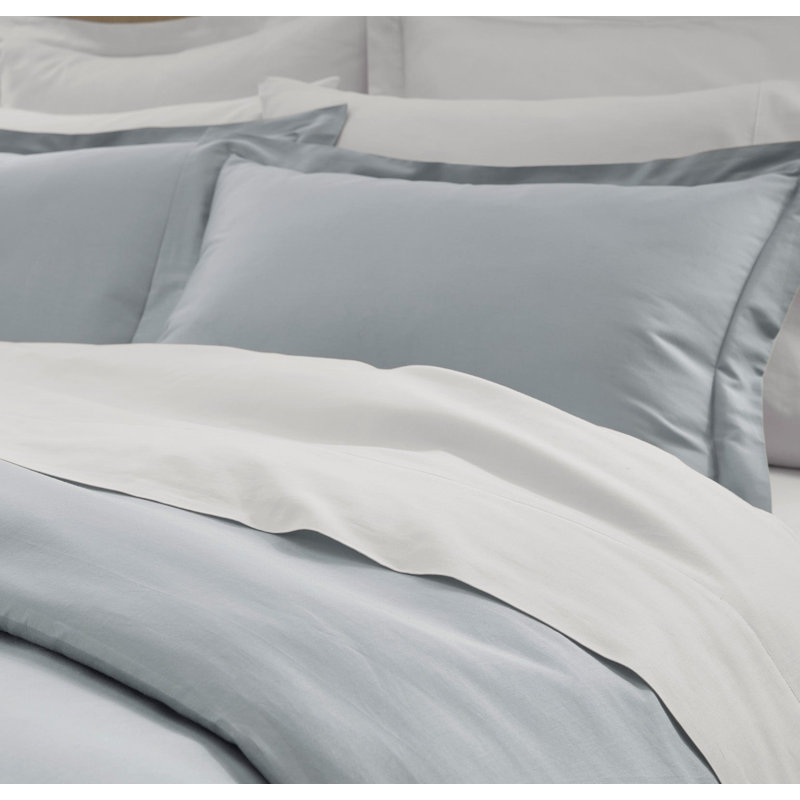 Signature Hemmed Duvet Set, Queen Duvet Cover + 2 Standard Shams, Shore