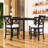 5-Piece Dining Table Set with 4 Chairs-1244864543