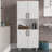 Tadwick Modern Bathroom Cabinet, White, 23.4 x 55.3 x 11.6 inches | 100% Melamine Coated Particle Board, Thickness: 0.7 inches | Wall-Mountable, Multiple Shelves for Organized Storage, Stylish & Functional Design