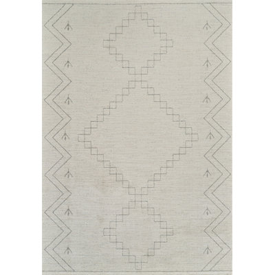 Tapis abstrait crème et beige 7 pi x 10 pi