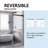 68” - 72" W x 77” H Double Sliding Frameless Glass Shower Doors |3/8" Thickened Clear Tempered Glass | Leak-Proof Precision | Durable Stainless-Steel Hardware | Easy Clean Glass |Clear Glass-100146548