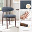  Solid Wood Upholstered Dining Chair - Ergonomic Curved Back, Comfort Fabric-1948387836-1965475787
