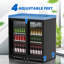 7.4 Cu.Ft 2 Doors Beverage Refrigerator, Commercial Display Refrigerator For Beer, Wine, Soft Drinks