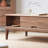 47.24" Nut-brown Solid Wood Rectangular Coffee Table