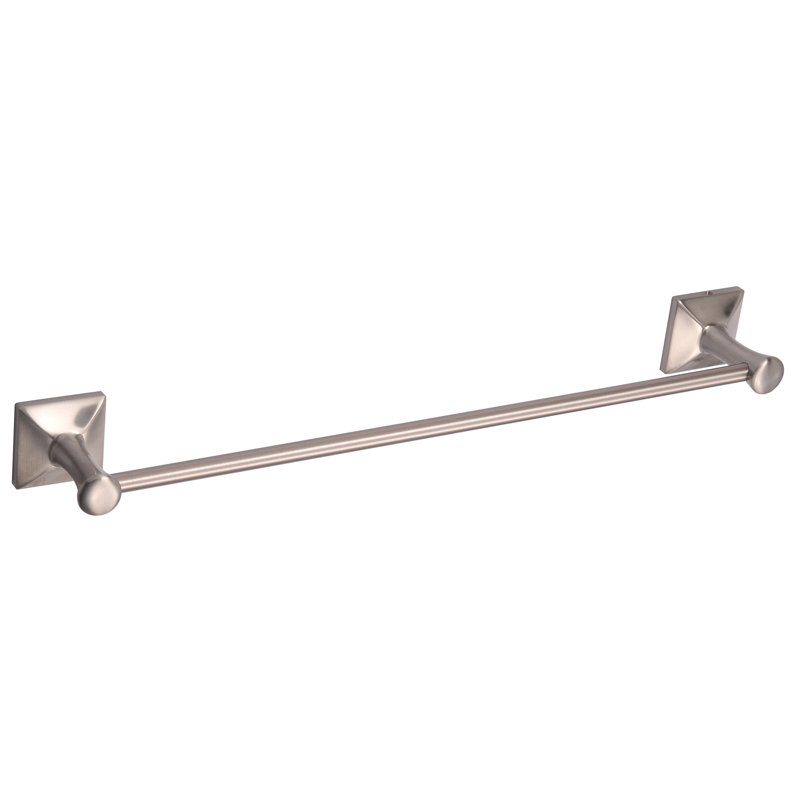 Euro Transitional 18" Wall Mounted Towel Bar - Brushed Nickel, Brushed Nickel