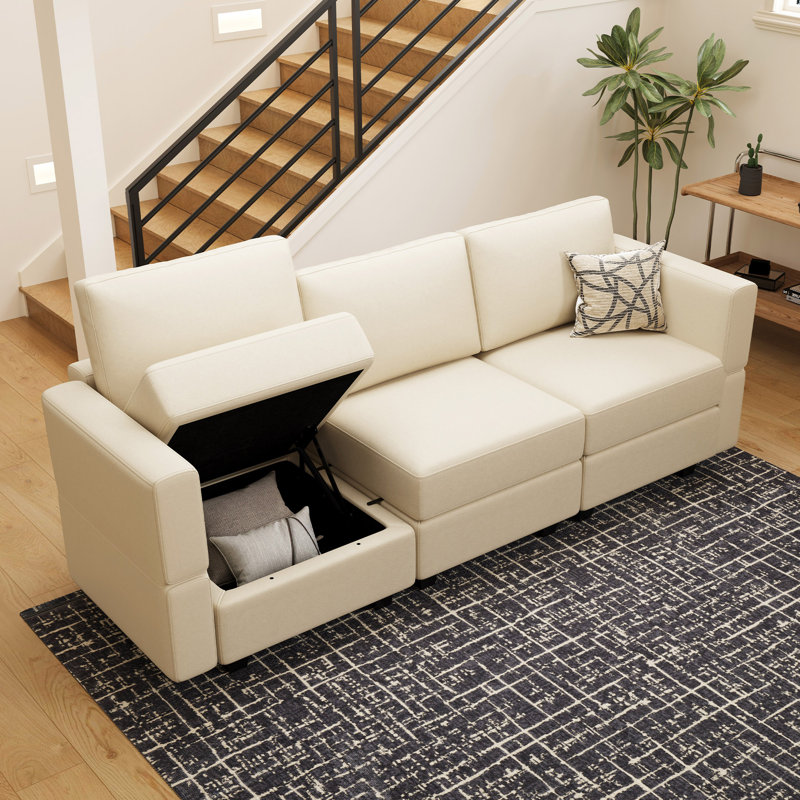 Canapé modulaire à 3 places Colusa, Beige