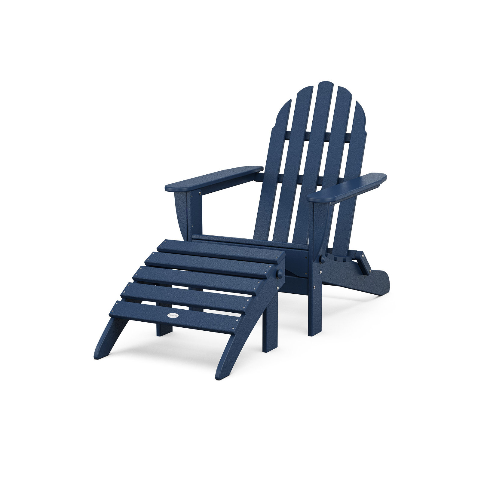 POLYWOOD Classic Adirondack 2-Piece Set, Navy
