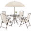 Steel Patio Dining Set Table,