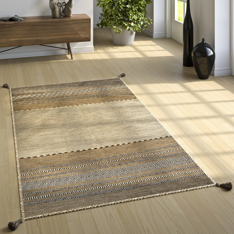 Carnac Geometric Cotton Hand Woven Area Rug