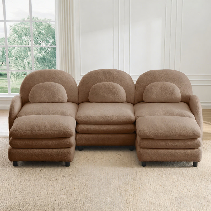 Ensemble de canapé en U Cloud Couch, Chameau