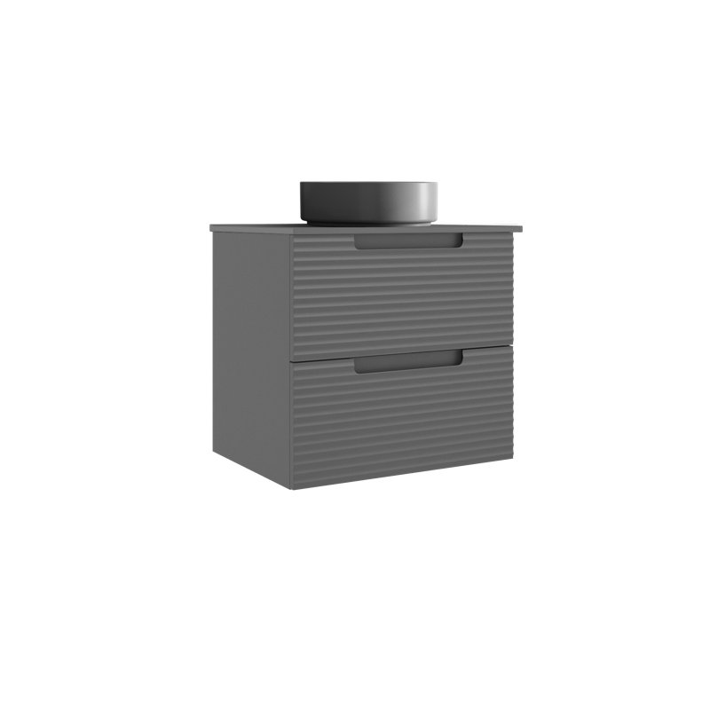 Moncler 24'' Single Bathroom Vanity with Resin Top, Gray, Gray