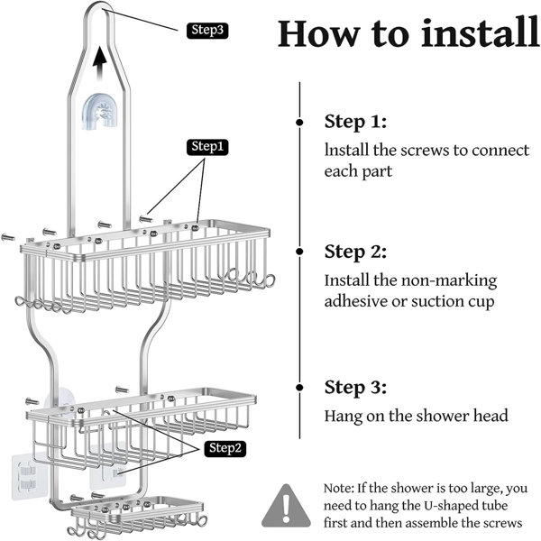 Liubovia Hanging Shower Caddy Rebrilliant