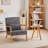 Mid-Century Modern Accent Chair with Durable Rubberwood-120886795-120886794