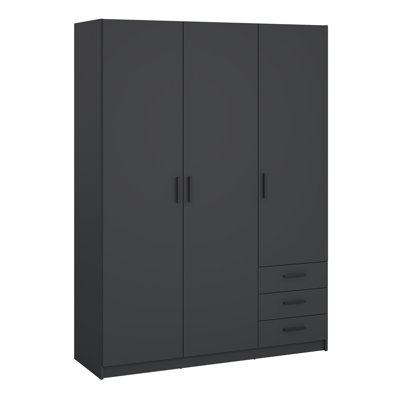 Beqir Wardrobe with 3 Doors + 3 Drawers