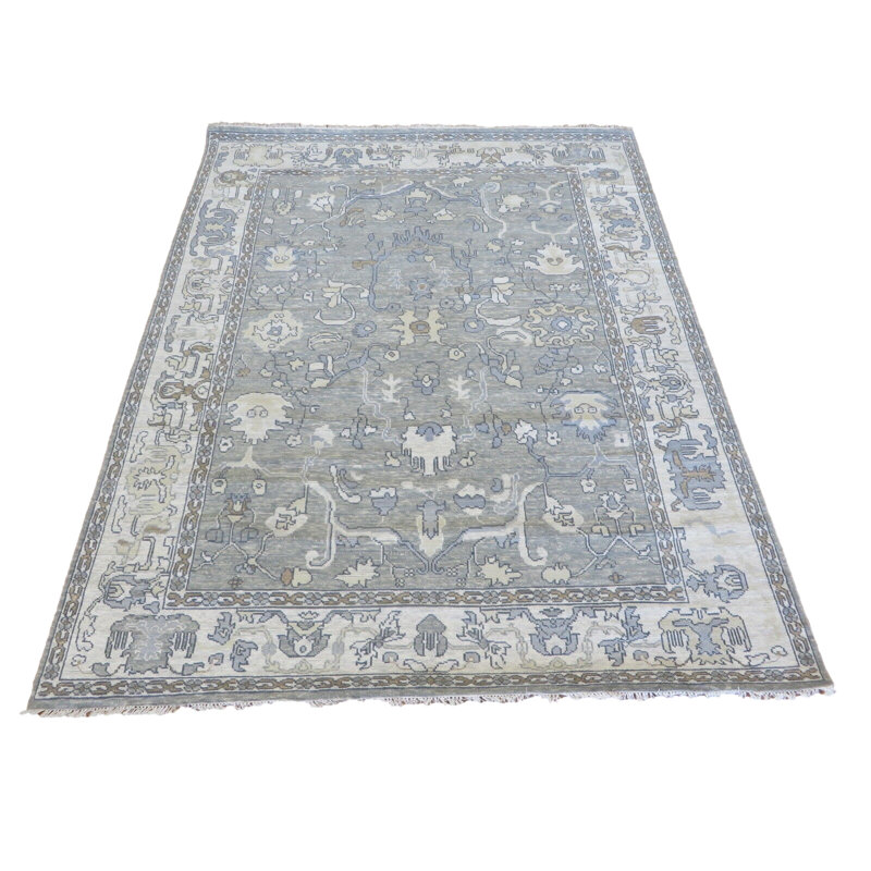 Tapis unique gris de 8 pi x 10 pi 3 po