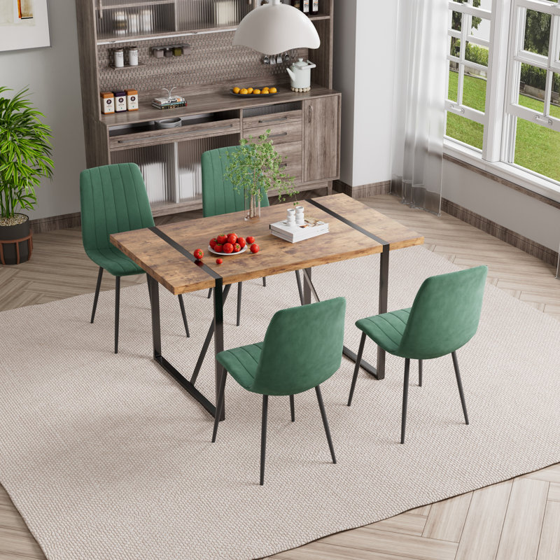 Table de salle à manger Industrial, Vert