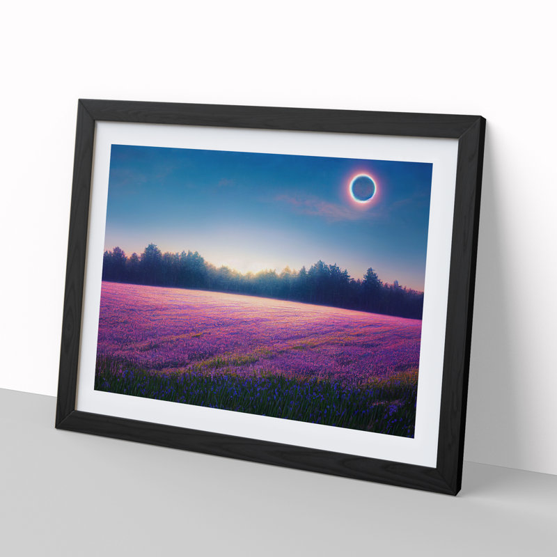 Wild Bluebell Field - Framed Print, Black Framed, 46cm H x 64cm W x 2cm D