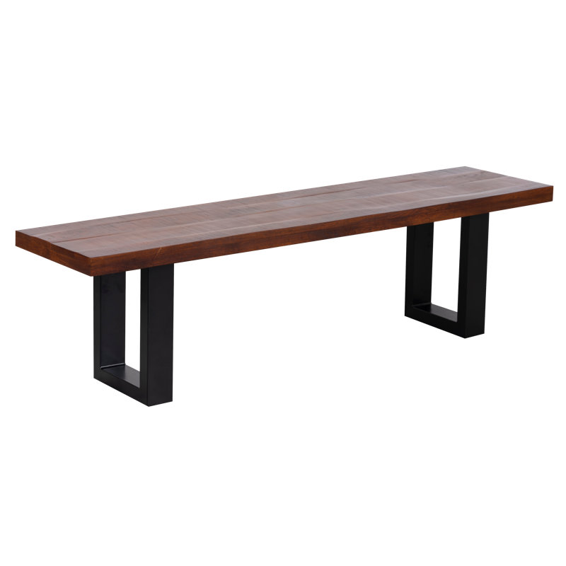 Aurora - Banc en bois massif - Siège de ferme rustique, mobilier de salon et de couloir moderne, L 62 po