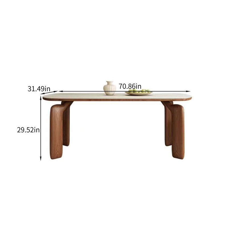 Table de salle à manger Retro, H 29,52 po x l 70,86 po x P 31,49 po