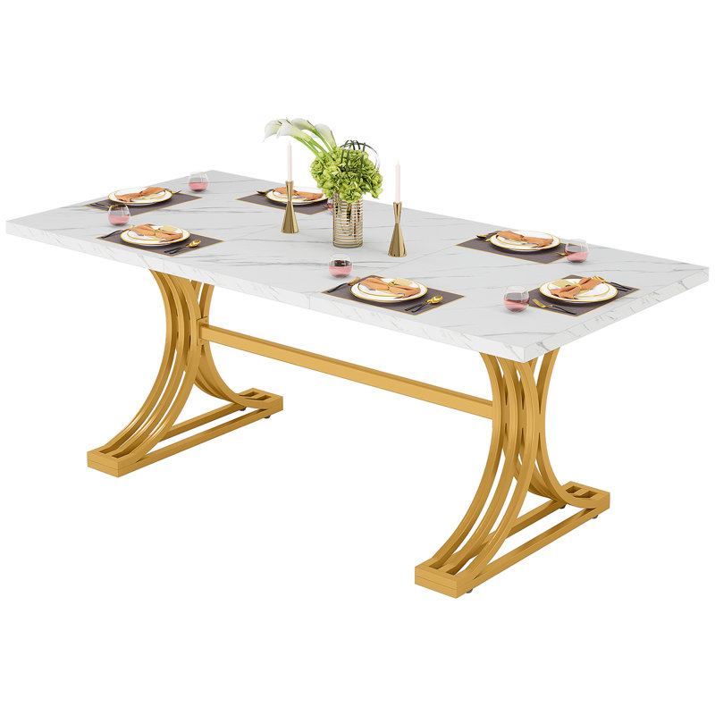 Aholah Unfinished Metal Base Dining Table