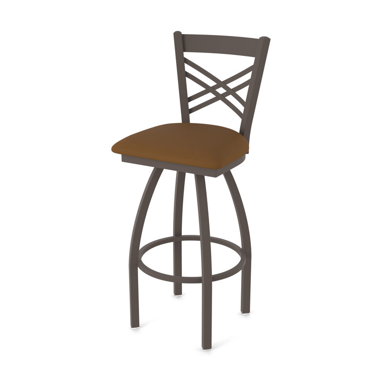 820 Catalina Swivel Stool, Bronze, Vinyl-Canter Thatch, Counter Stool (25" Seat Height)