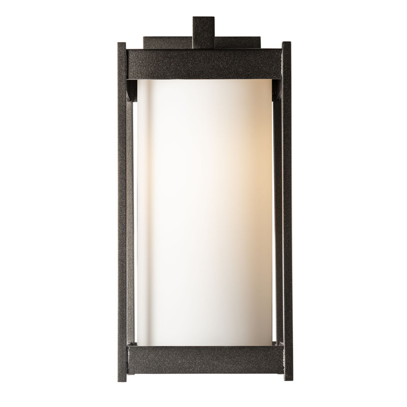 Cela Outdoor Wall Lantern, 13.6" H x 6.2" W x 7.5" D, Clear Glass, Coastal White