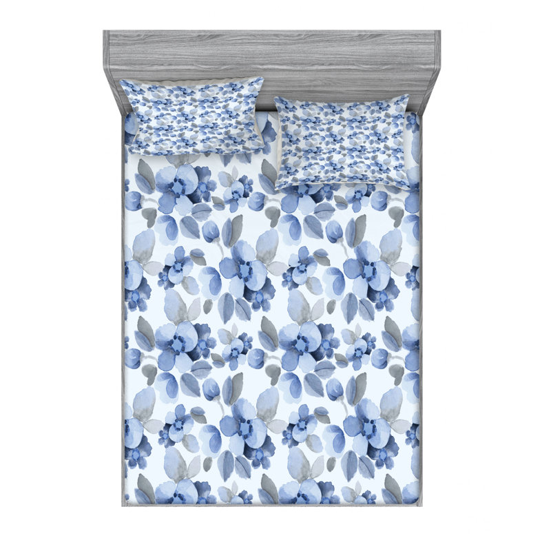 Microfiber Floral Sheet Set, Full