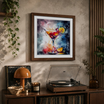 Cocktail Abstract Art - Framed Print