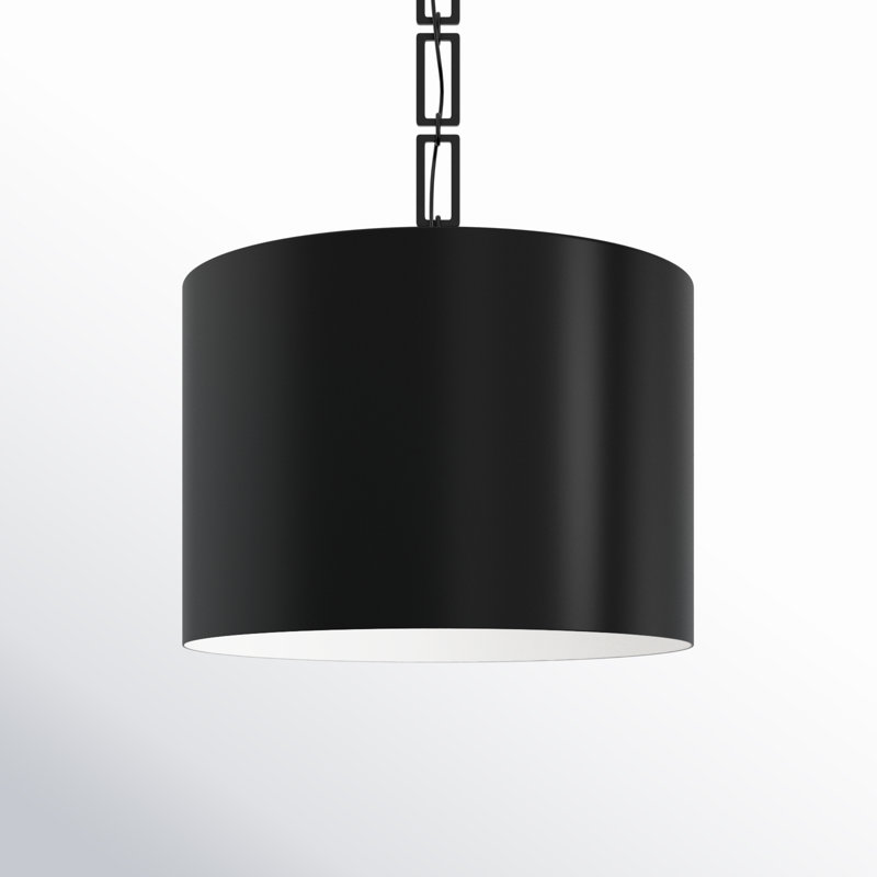 Alston 6 Light Drum Pendant, Matte Black