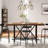 Dining Table For 6 People, Industrial Kitchen Table With Metal Footrest, Counter Height Dinner Table Rectangular Bar Table For Small Space, Apartment-1306693140