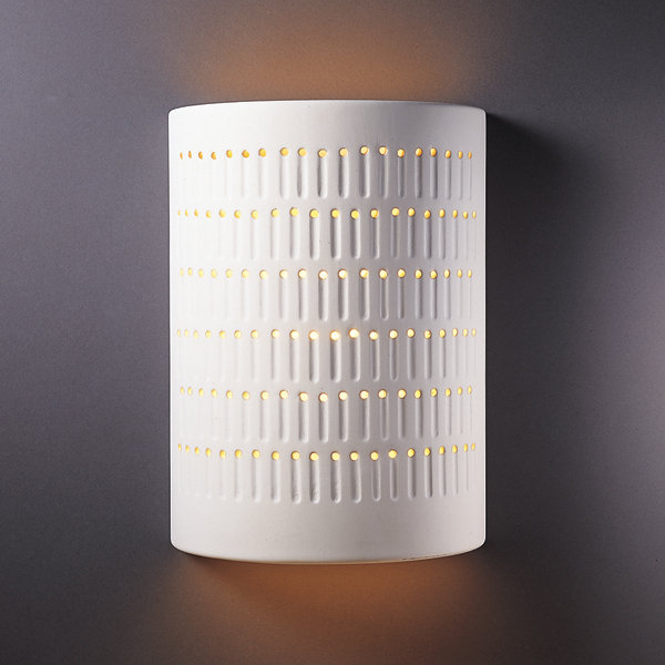 Maarten Ceramic Wall Light, Bisque