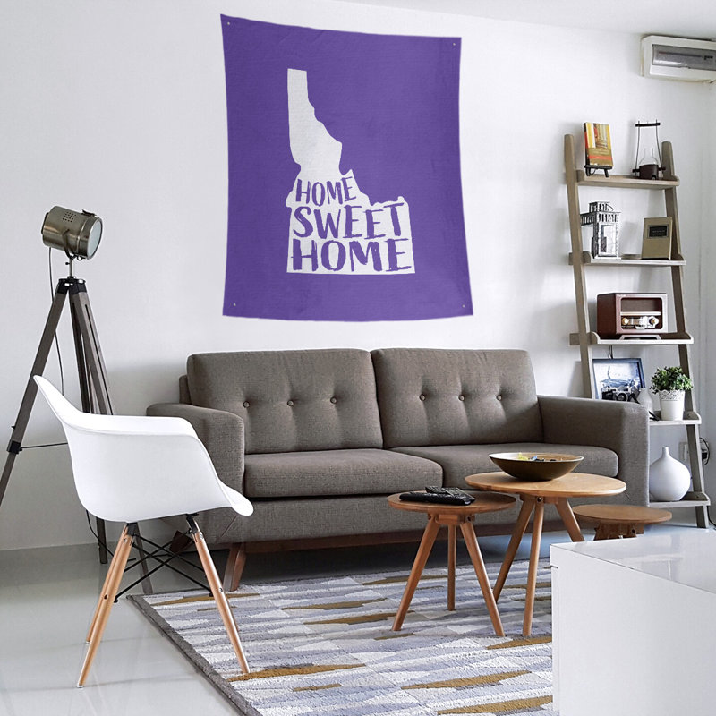 Tapisserie Home Sweet Idaho, H 27,5 po x l 37,5 po, Mauve