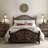Touch Control Traditional Table Lamp With Glass Shade And USB A+C Charging Ports, Vintage Bronze Metal Base-528407078