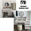 Coiffeuse avec miroir lumineux, 5 tiroirs, 1 chaise