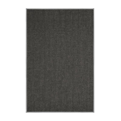 Machine Washable Solid Gray Area Rug