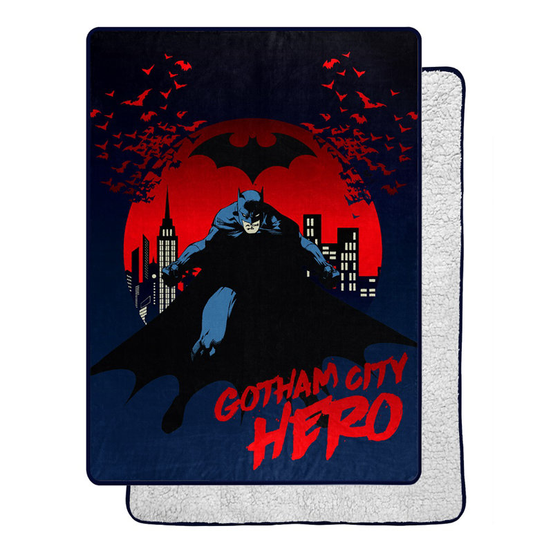 Couverture en sherpa Warner Bros. Batman Gotham City Hero