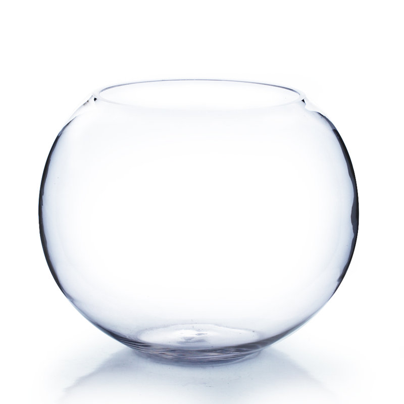 Vase de table en verre transparent Tatyana, H 10 po x l 12 po x P 12 po