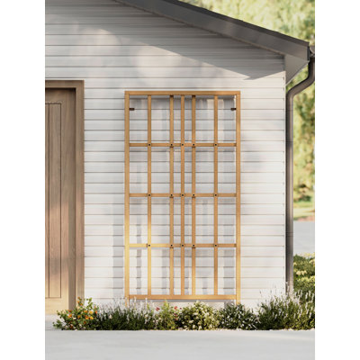 Modern Cedar Wood Trellis, Golden Brown