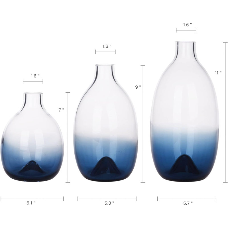 Ensemble de vases en verre