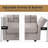 Toxi 58.26" Upholstered Loveseat with Ottoman-608522545